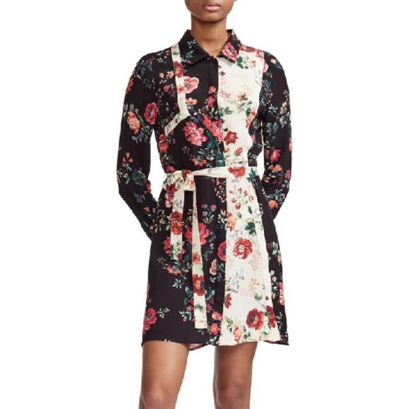 Maje Dresses & Skirts - Maje Riller Belted Shirt Dress